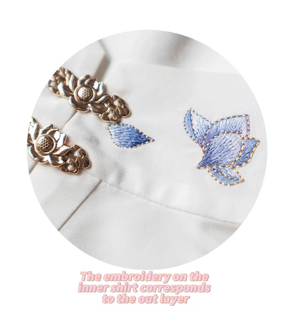 Swedish Sky Blue Embroidery Dress KL Faithful Swedish Sky Blue Embroidery Dress KL Faithful